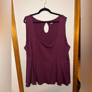 Torrid Sleeveless Peplum Top